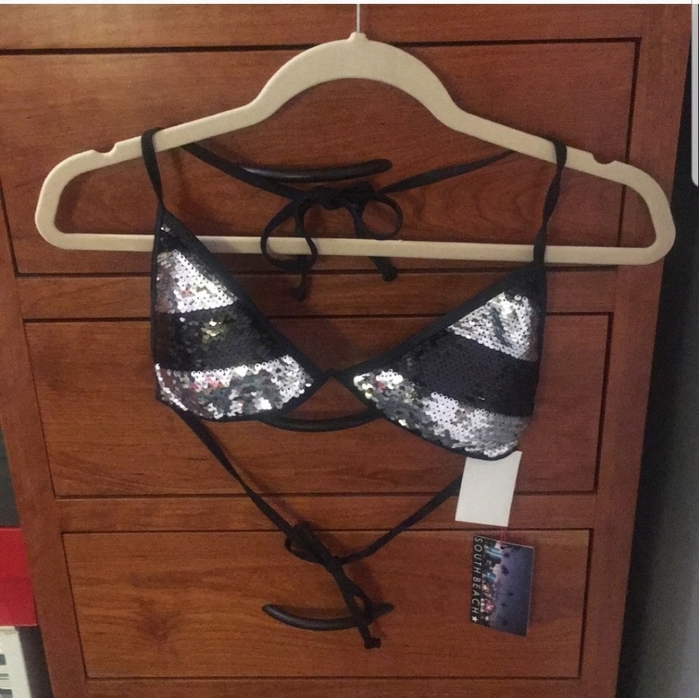 South Beach Sequin Bikini top